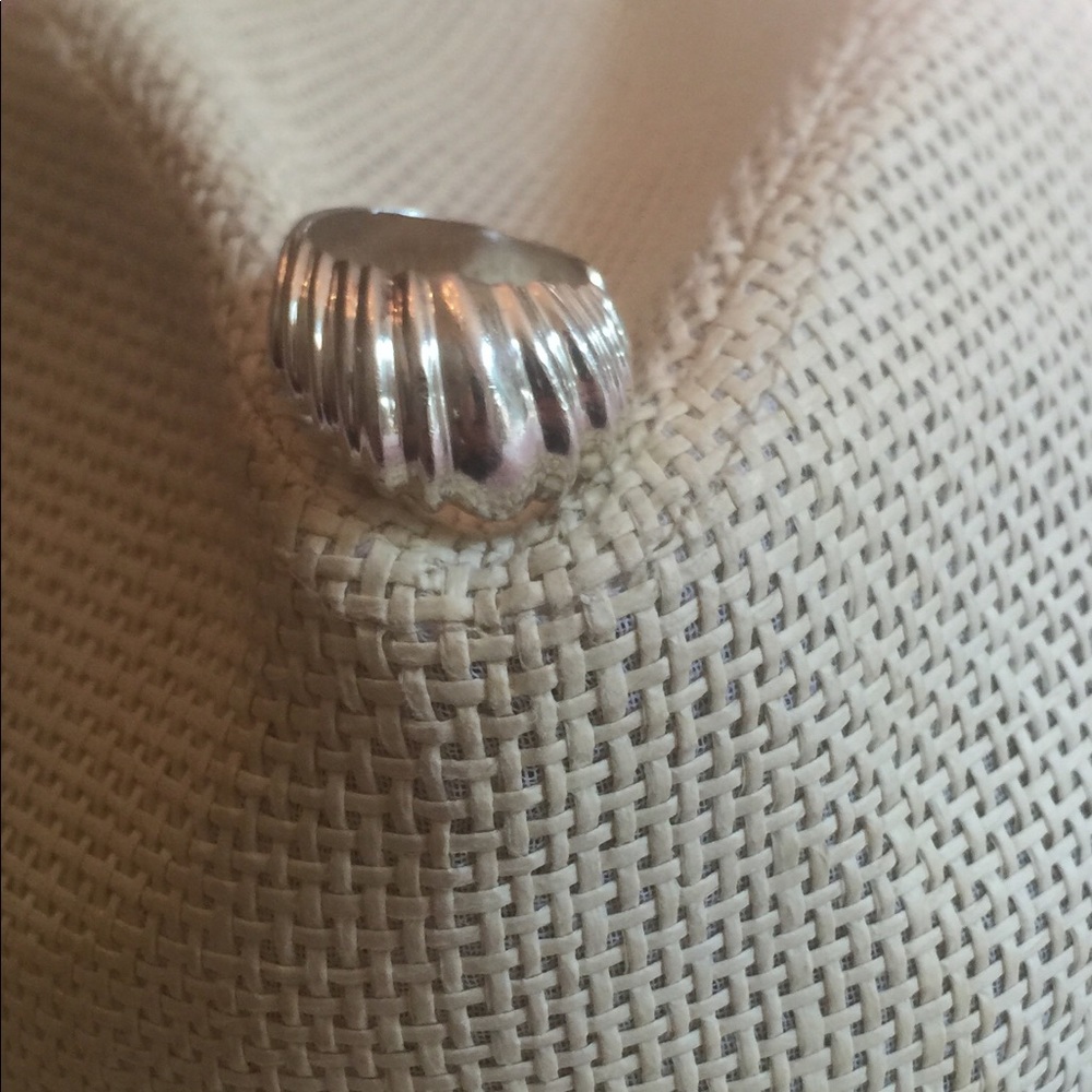 Solid 925 Scalloped Dome Statement Ring - image 2